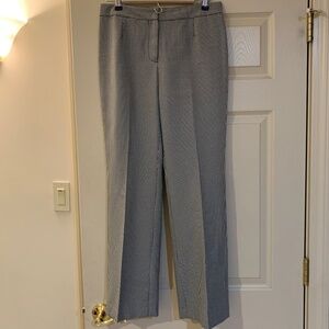 Kasper Black/White Print Lined Dress Pants sz 4P